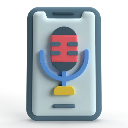 Microfone móvel  3D Icon