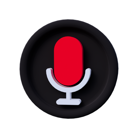 Microfone de gravação  3D Icon