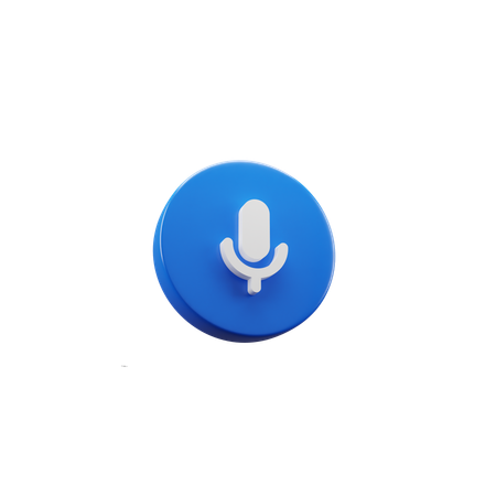 Microfone de voz  3D Icon