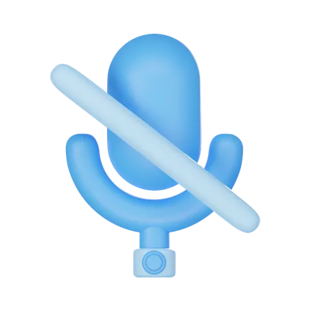 Microfone desligado  3D Icon