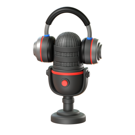 Microfone e fone de ouvido  3D Icon
