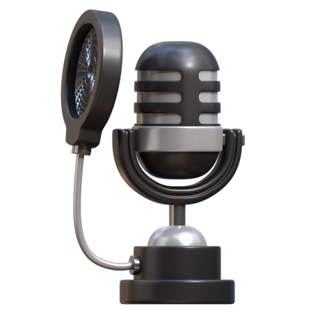 Podcast de microfone  3D Icon