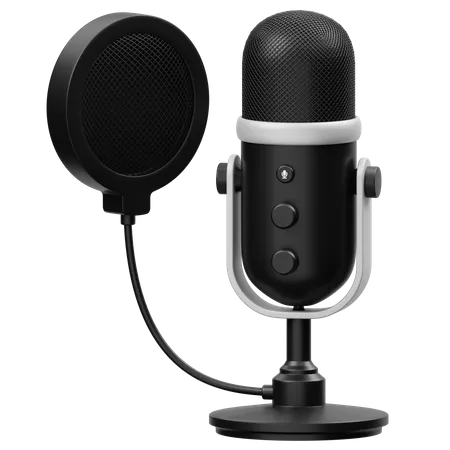 Podcast de microfone  3D Icon