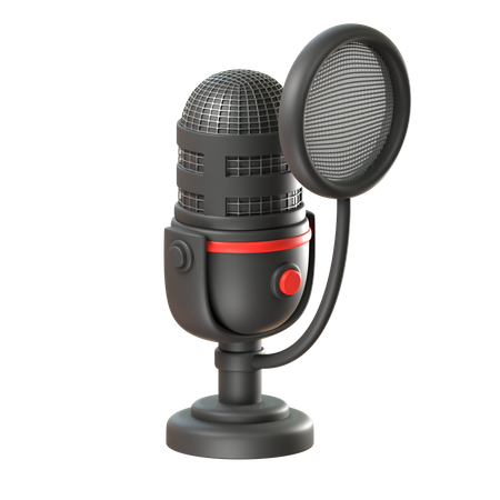 Podcast de microfone  3D Icon