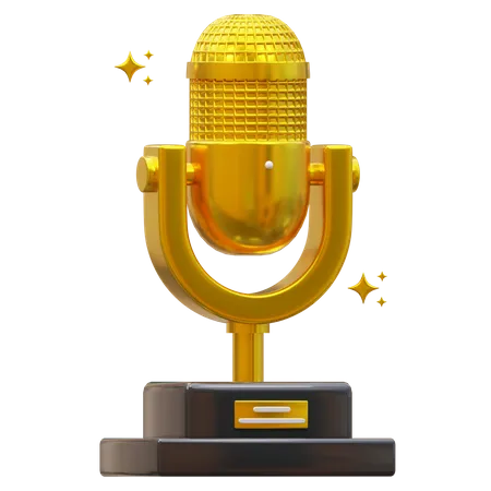Troféu de microfone  3D Icon