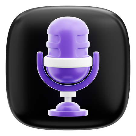 Micrófono  3D Icon