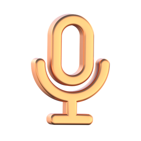 Micrófono  3D Icon
