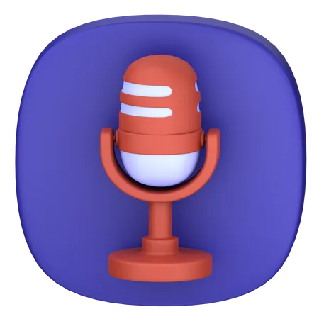 Micrófono  3D Icon