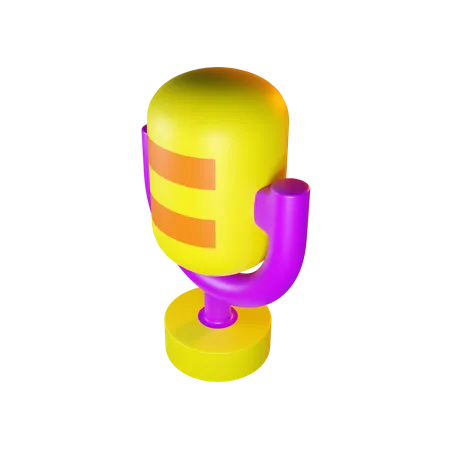 Micrófono clásico  3D Icon