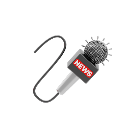 Micrófono de noticias  3D Icon