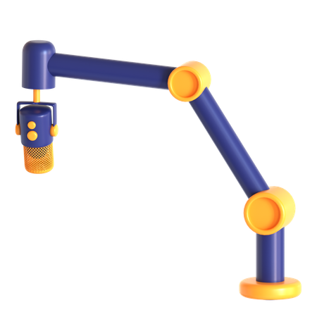 Micrófono de transmisión con soporte de brazo  3D Icon