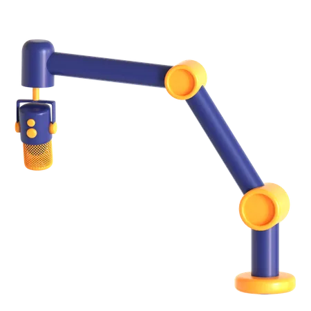 Micrófono de transmisión con soporte de brazo  3D Icon