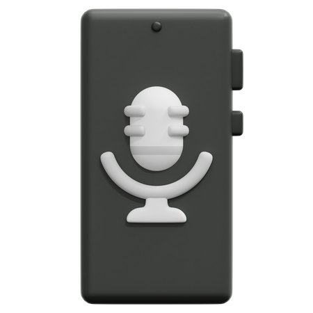 Micrófono móvil  3D Icon