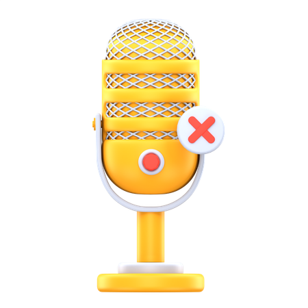 Silenciar el micrófono  3D Icon