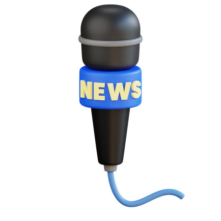 Noticias de micrófono  3D Icon