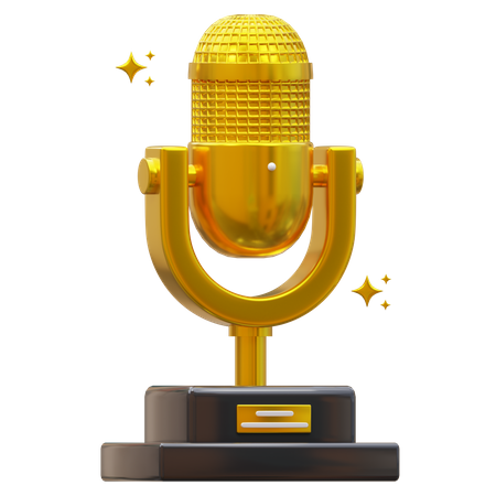 Trofeo de micrófono  3D Icon