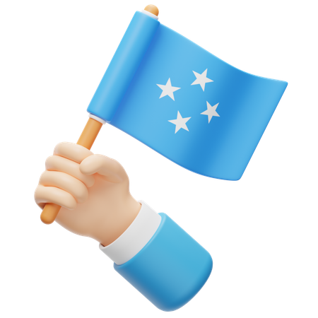 Micronesia Flag  3D Icon