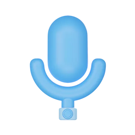 Minimal Microphone Symbol 3 D Rendering 3D Icon