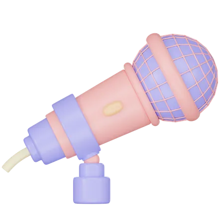 Microphone 3 D Icon Render Illustration 3D Icon