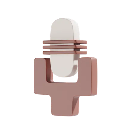 Microphone 3 D Icon And Illustration 3D Icon