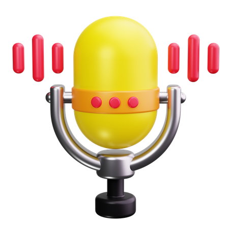 マイクロフォン  3D Icon