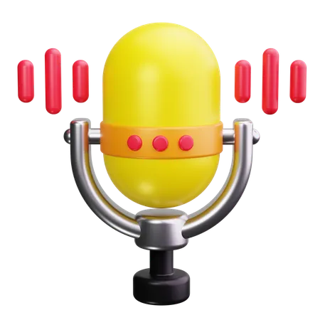 マイクロフォン  3D Icon