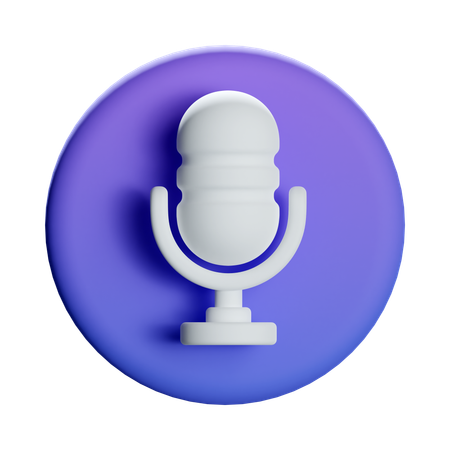 Microphone  3D Icon