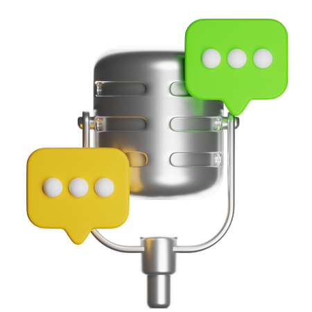 Microphone  3D Icon