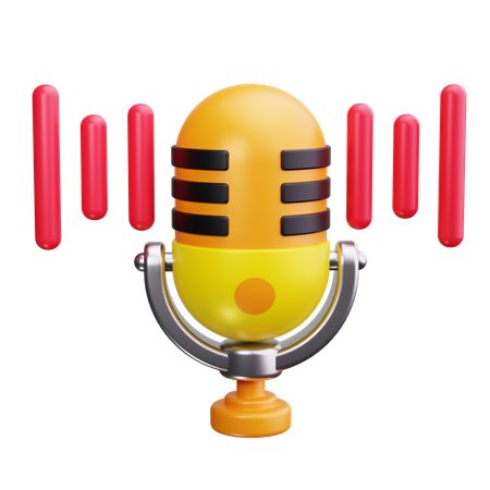 Microphone  3D Icon