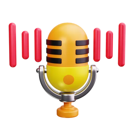 Microphone  3D Icon