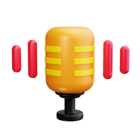 Microphone  3D Icon