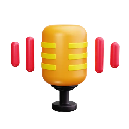 Microphone  3D Icon