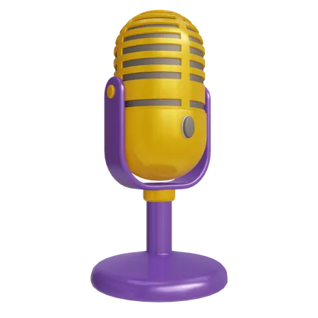 Microphone  3D Icon