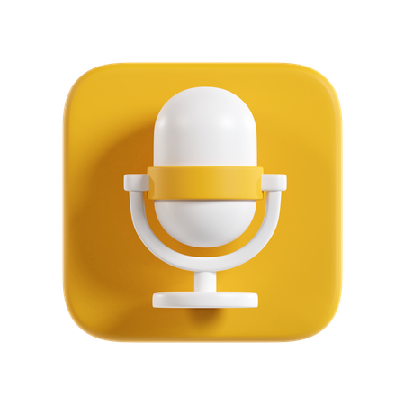 Microphone  3D Icon