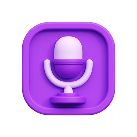 Microphone  3D Icon