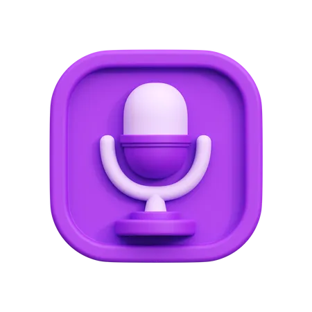 Microphone  3D Icon