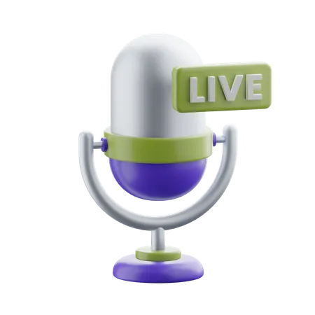 Microphone  3D Icon