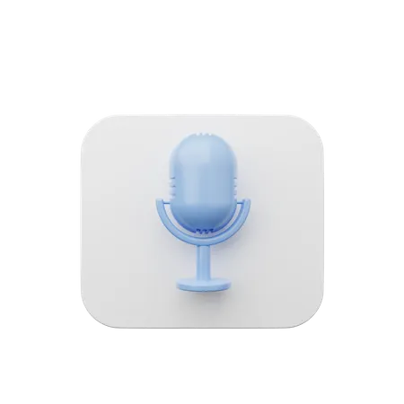3 D Illustration Of Element User Interface Ui Simple Icon Microphone 3D Illustration