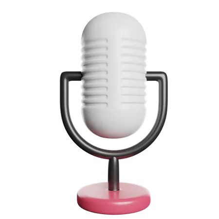 Microphone Voice Speaker 3D Icon