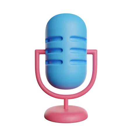 Microphone Audio Recorder 3D Icon