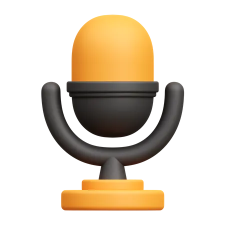 Microphone 3 D Icon Illustration 3D Icon