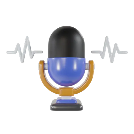 Microphone Communication 3 D Icon Render 3D Icon