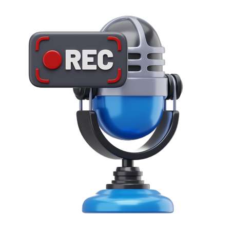 Enregistrement par microphone  3D Icon