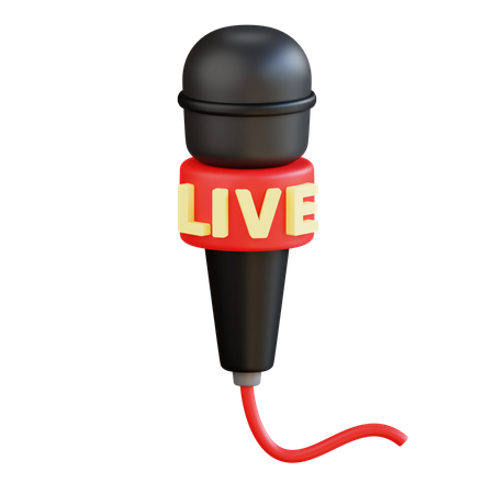 Microphone Live  3D Icon