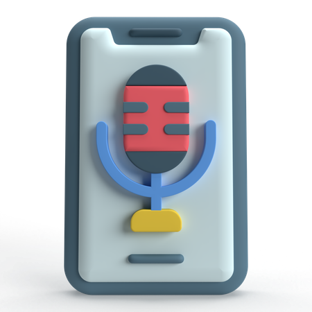 Microphone mobile  3D Icon