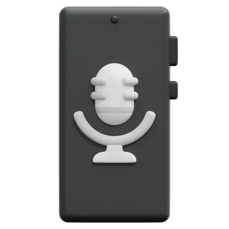 Microphone mobile  3D Icon