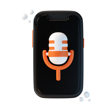 Microphone mobile  3D Icon