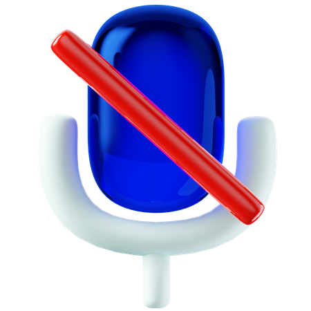 Microphone mute  3D Icon