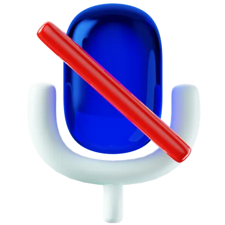 Microphone mute  3D Icon