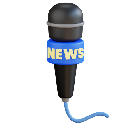 Microphone News  3D Icon